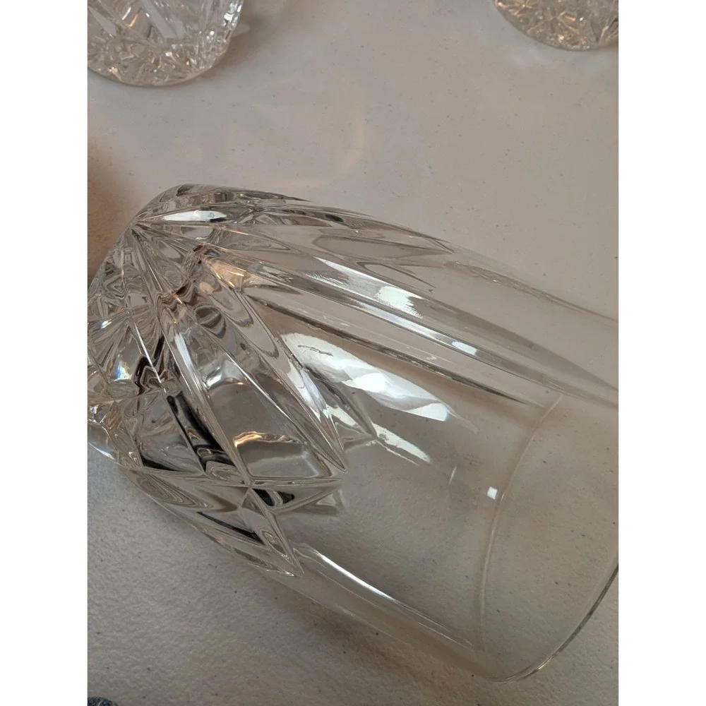 Waterford Marquis Crystal Oversized Tumblers Set 4 Double Old Fashioned 4 3/8